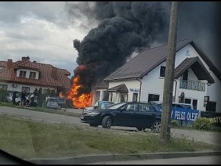 Pożar w zakładzie wulkanizacyjnym na osiedlu Centrum